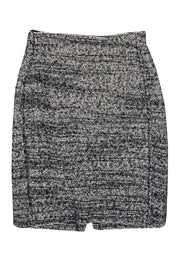 Current Boutique-Rebecca Taylor - Black & White Textured Tweed Pencil Skirt Sz 4