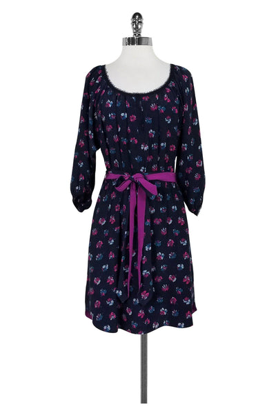 Current Boutique-Rebecca Taylor - Blue Floral Dress Sz 8