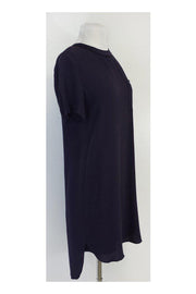 Current Boutique-Rebecca Taylor - Blue Silk Short Sleeve Shift Dress Sz S