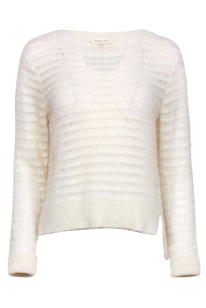 White open hotsell knit sweater