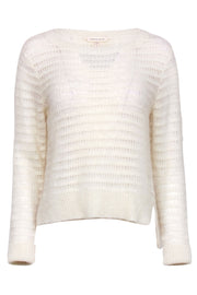Current Boutique-Rebecca Taylor - Cream Open Knit Sweater Sz M