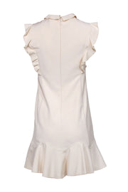 Current Boutique-Rebecca Taylor – Cream Ruffled Cap Sleeve Dress Sz 2