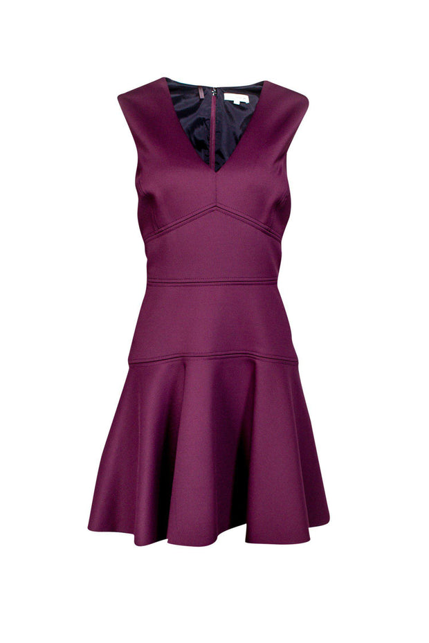 Current Boutique-Rebecca Taylor - Eggplant Purple Fit & Flare Dress Sz 12