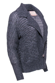 Current Boutique-Rebecca Taylor - Gray & Metallic Silver Knit Cardigan Sz XS
