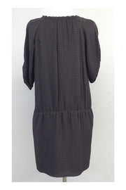Current Boutique-Rebecca Taylor - Grey Animal Print Silk Dress Sz 8