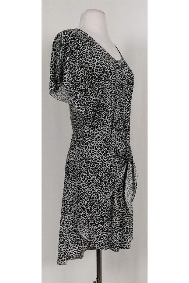 Current Boutique-Rebecca Taylor - Grey & White Animal Print Dress Sz XS