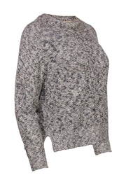 Current Boutique-Rebecca Taylor - Grey & White Knit Sweater w/ Metallic Threading Sz XS
