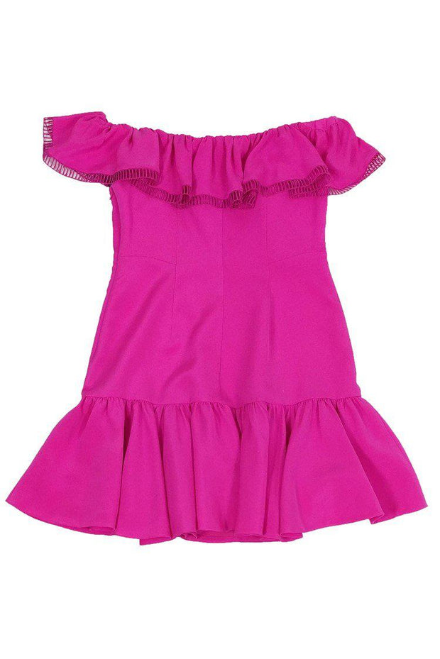 Current Boutique-Rebecca Taylor - Hot Pink Off-the-Shoulder Dress Sz 10
