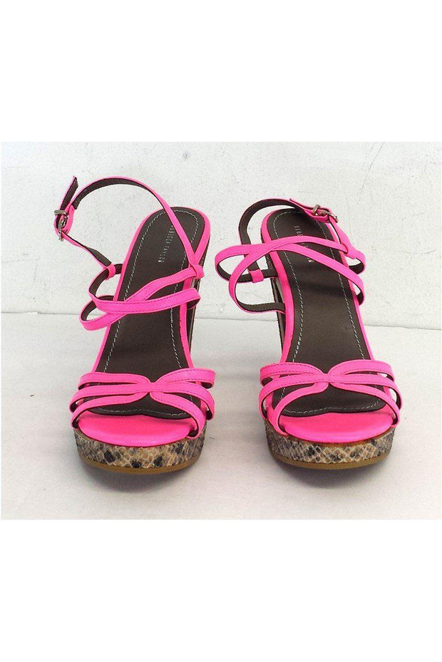 Current Boutique-Rebecca Taylor - Hot Pink Strappy Heels Sz 7.5