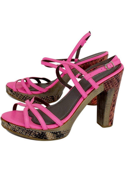 Rebecca Taylor - Hot Pink Strappy Heels Sz 7.5 – Current Boutique