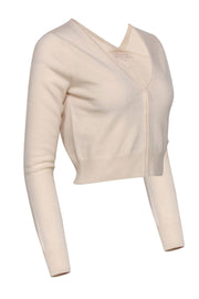 Current Boutique-Rebecca Taylor - Ivory Cropped Button-Up Cashmere Cardigan Sz S