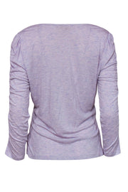 Current Boutique-Rebecca Taylor - Lavender Ruched Long Sleeve Top Sz XL