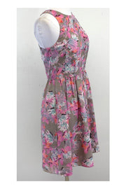 Current Boutique-Rebecca Taylor - Multicolor Floral Print Silk Dress Sz 0