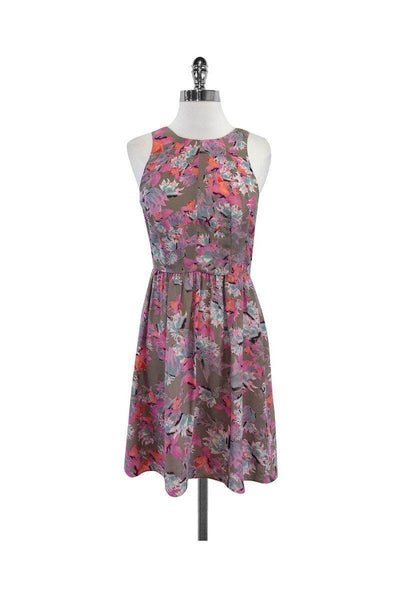 Current Boutique-Rebecca Taylor - Multicolor Floral Print Silk Dress Sz 0