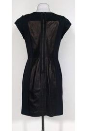 Current Boutique-Rebecca Taylor - Navy & Black Leather Trim Dress Sz 8