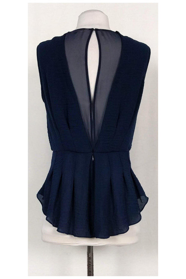 Current Boutique-Rebecca Taylor - Navy Blue Peplum Top Sz 6