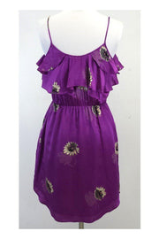 Current Boutique-Rebecca Taylor - Purple Beige Floral Print Tank Dress Sz 2