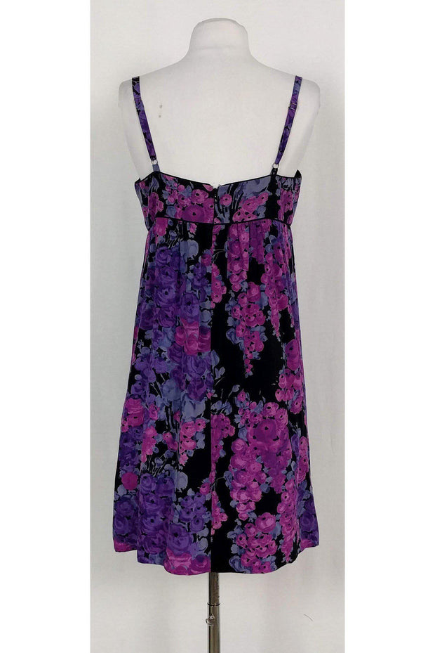 Current Boutique-Rebecca Taylor - Purple & Black Silk Dress Sz 10