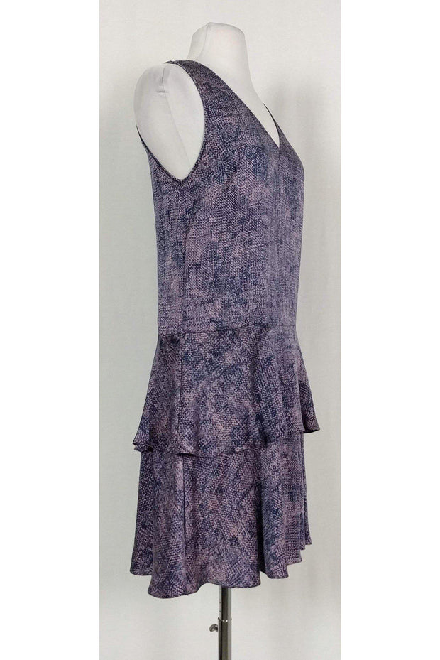 Current Boutique-Rebecca Taylor - Purple & Blue Ruffle Skirt Dress Sz 4