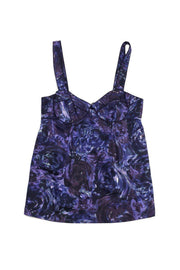 Current Boutique-Rebecca Taylor - Purple Printed Silk Tank Top Sz 8