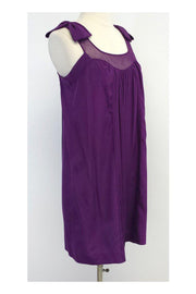 Current Boutique-Rebecca Taylor - Purple Silk Sleeveless Shift Dress Sz 4