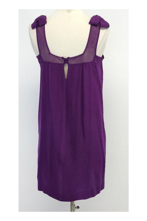 Current Boutique-Rebecca Taylor - Purple Silk Sleeveless Shift Dress Sz 4