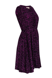 Current Boutique-Rebecca Taylor - Purple Speckled Silk Dress Sz 0