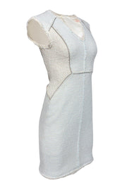Current Boutique-Rebecca Taylor - White & Light Blue Tweed Dress Sz 0