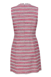 Current Boutique-Rebecca Taylor - White, Pink & Red Tweed Sleeveless Fit & Flare Dress Sz 10