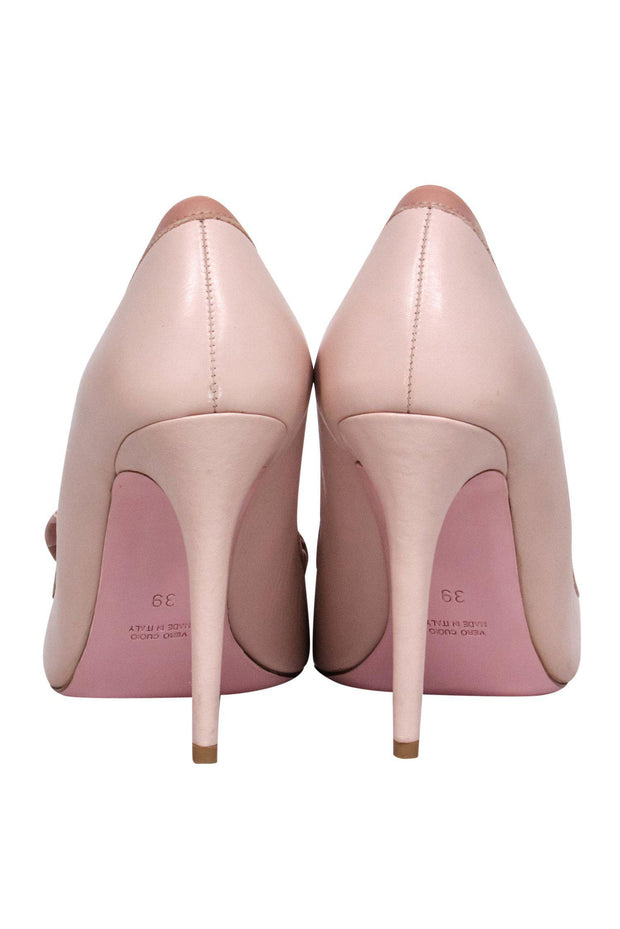 Current Boutique-Red Valentino - Baby Pink Leather Pumps w/ Bows Sz 9