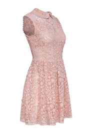Current Boutique-Red Valentino - Blush Lace Fit & Flare Dress Sz M