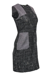 Current Boutique-Red Valentino - Grey Tweed Shift Dress Sz 2