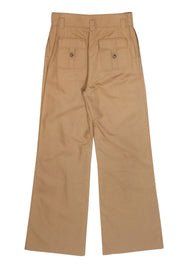 Current Boutique-Red Valentino - Khaki Wide Leg Cotton Blend Pants Sz 8