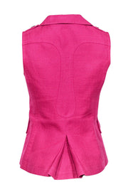 Current Boutique-Red Valentino - Pink Button-Up Utility Vest Sz 4