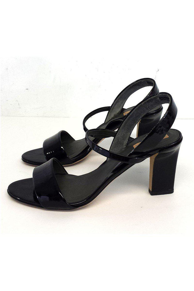 Current Boutique-Reed Krakoff - Black Patent Leather Sandal Heels Sz 11