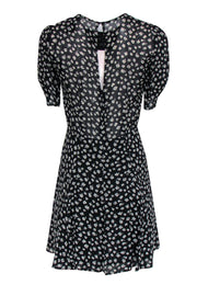 Current Boutique-Reformation - Black & White Floral Print Fit & Flare Dress Sz 8