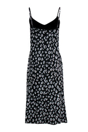 Current Boutique-Reformation - Black & White Leopard Print Midi Dress w/ High Slit Sz 4