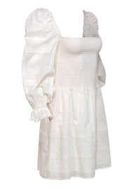Current Boutique-Reformation - Cream Puff Sleeve Fit & Flare Dress w/ Lace Trim Sz 8
