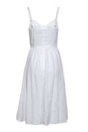 Current Boutique-Reformation - Ivory Sleeveless Button Front Linen Dress Sz 6