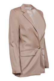 Current Boutique-Reformation - Tan Single Button Blazer w/ Shoulder Pads Sz XS