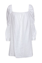 Current Boutique-Reformation - White Long Sleeve Linen Peasant Dress Sz XL