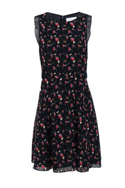 Current Boutique-Reiss - Black Floral "Louise" Dress w/ Eyelet Lace Sz 10