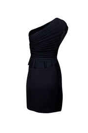 Current Boutique-Reiss - Black One-Shoulder Dress w/ Pleats Sz 6