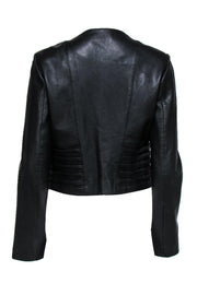 Current Boutique-Reiss - Black Paneled Leather Jacket Sz 8