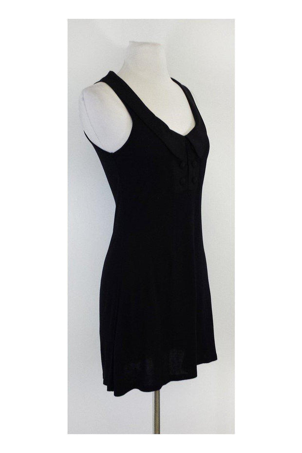 Current Boutique-Reiss - Black Sleeveless Peter Pan Collar Dress Sz XS