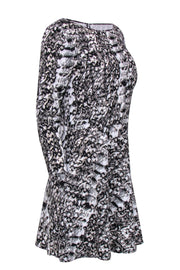 Current Boutique-Reiss - Black & White Snake Print Fit & Flare Dress Sz 8