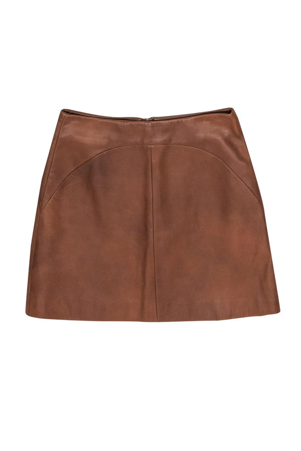 Current Boutique-Reiss - Brown Leather Miniskirt Sz 6
