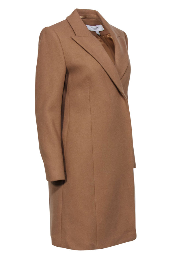 Current Boutique-Reiss - Camel Button-Up Longline Wool Blend "Evie" Coat Sz 6
