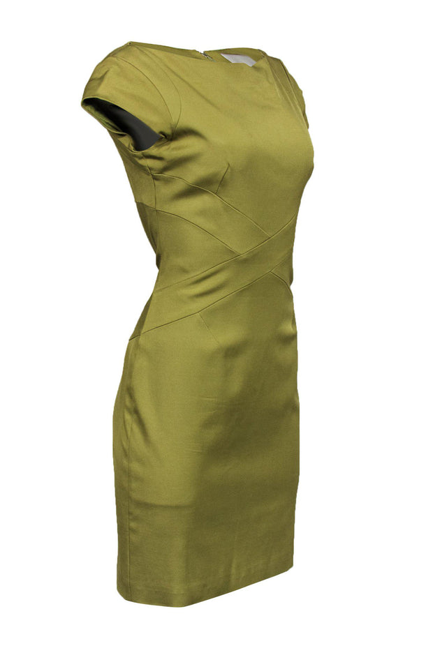 Current Boutique-Reiss - Chartreuse Cap Sleeve Sheath Dress Sz 6