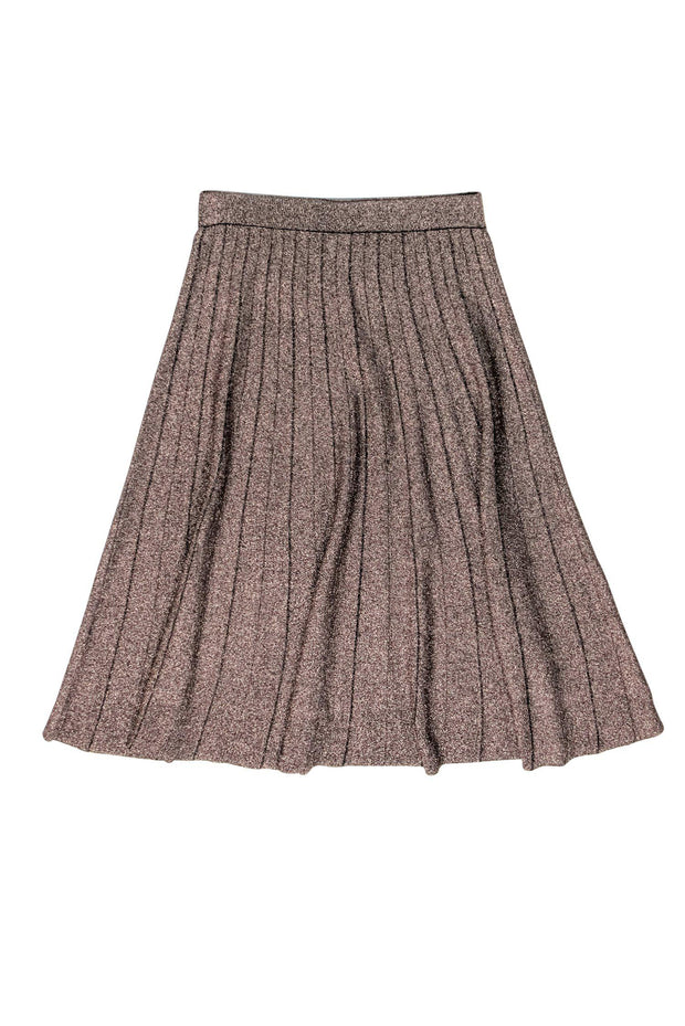 Current Boutique-Reiss - Copper Sparkle Knit Midi Skirt Sz S
